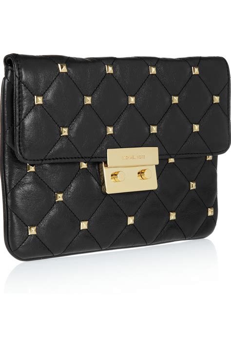 michael kors sloan clutch|Michael Kors studded clutch.